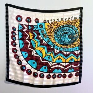 RARE Vintage Jale Yılmabaşar Ertugan Ltd Edition Vakko Silk Scarf